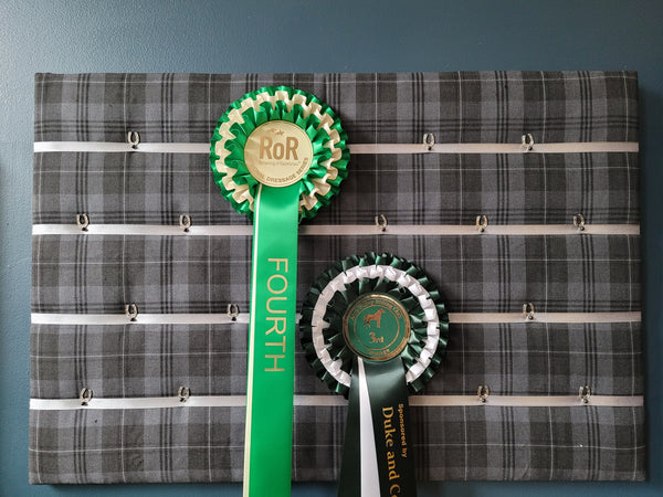 Rosette Board - Black Tartan