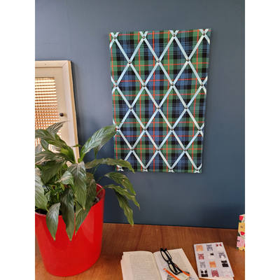 Notice Board - Blue/Green Tartan