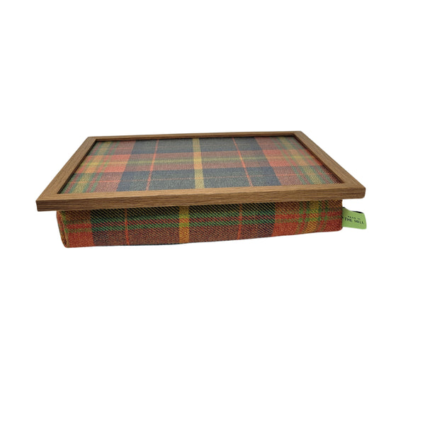 Luxury Dachshund Tartan Lap Tray With Bean Bag