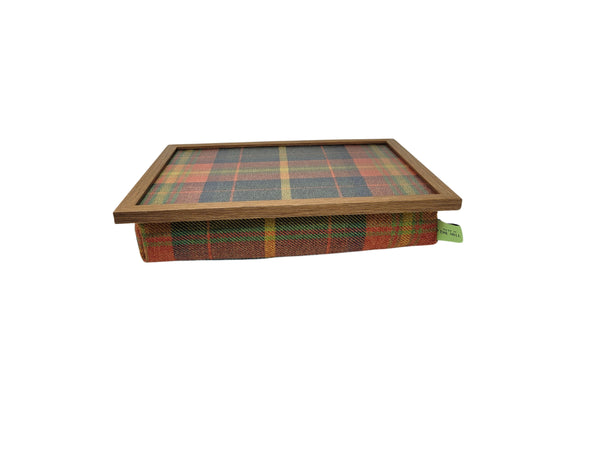 Luxury Dachshund Tartan Lap Tray With Bean Bag