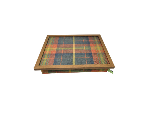 Luxury Dachshund Tartan Lap Tray With Bean Bag