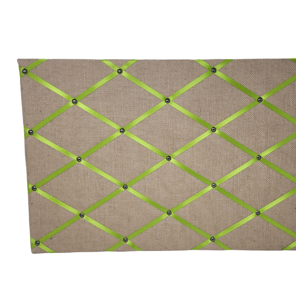 Made in the Mill Notice Board - Hessian Lime Green