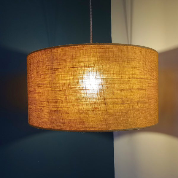 Lampshade - Orange Hessian