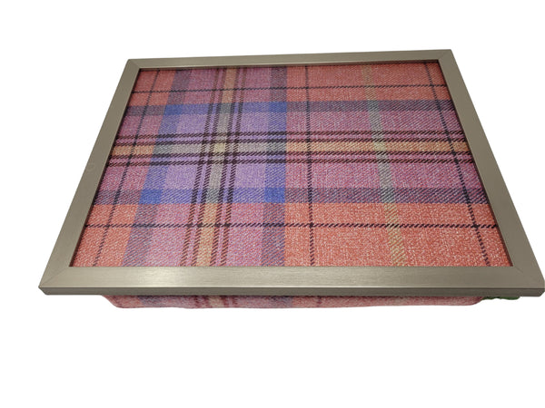 Luxury Bichon Tweed Lap Tray With Bean Bag