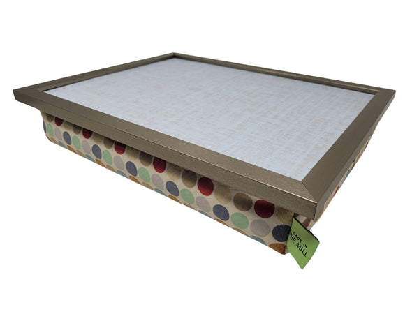 Luxury Lap Tray With Bean Bag - Polka Dot Design