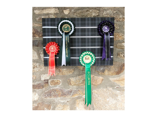 Rosette Board - Black Tartan