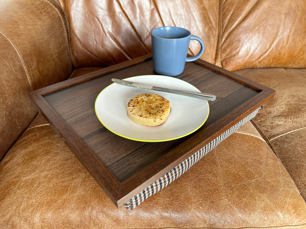 Luxury Dogtooth Lap Tray With Bean Bag