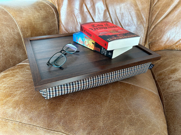 Luxury Dogtooth Lap Tray With Bean Bag